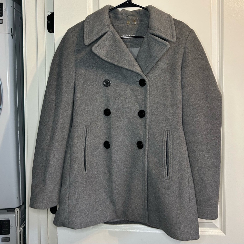 Calvin Klein Wool blend Peacoat in Gray Women’s Size 8